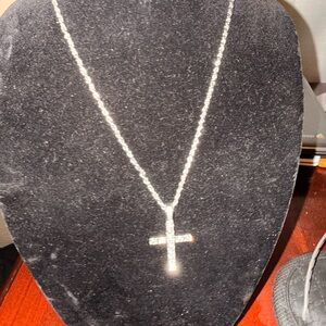 Elegant Silver Cross Necklace